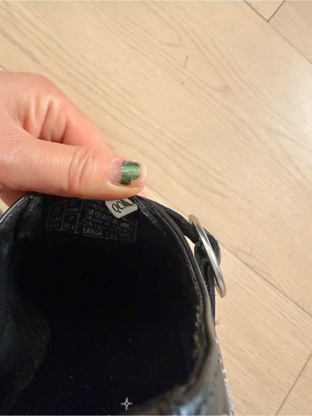 Dr. Martens Black Mary Jane Shoes with White moth Stitch - Picture 5 of 5
